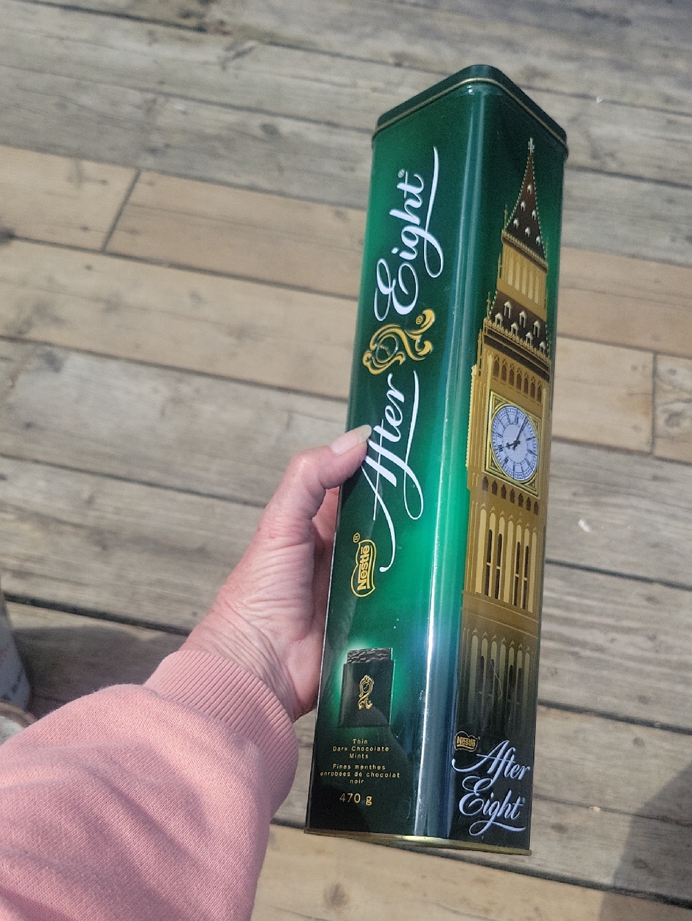 After Eight Tall Mint Chocolate Tin - Green & Gold